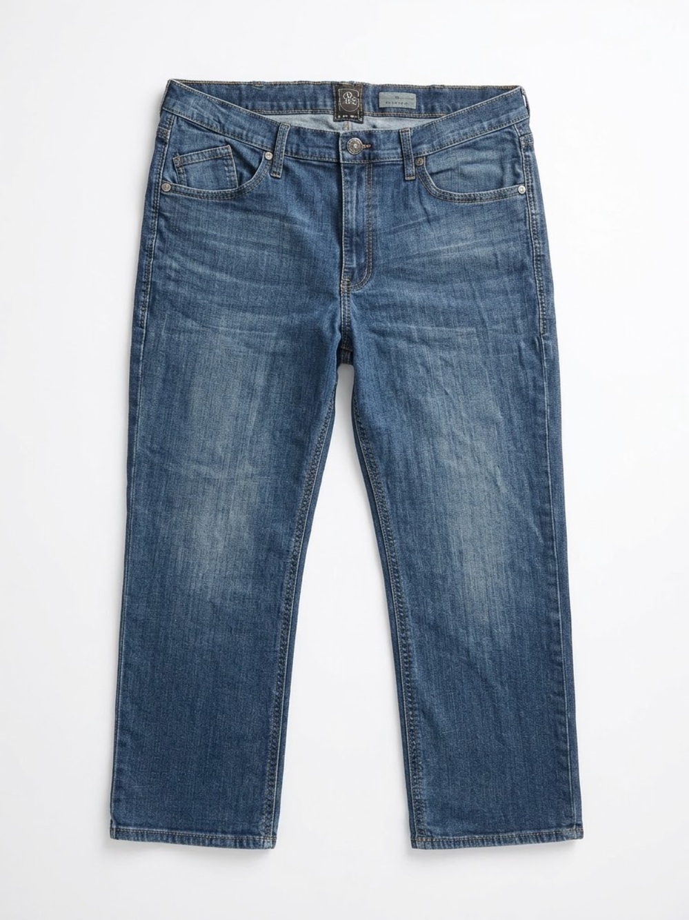Rock & Republic Men's Straight Fit Jeans Dark Wash Blue Stretch 38x30